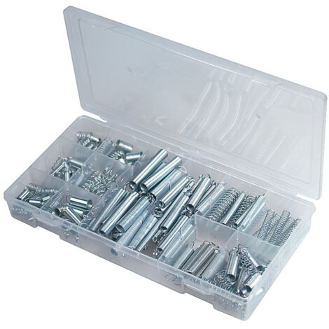 Autobest – Coffret de 200 ressorts variés – Ressorts de compression et d'allongement – Pour mécanique auto et bricolage – Divers diamètres