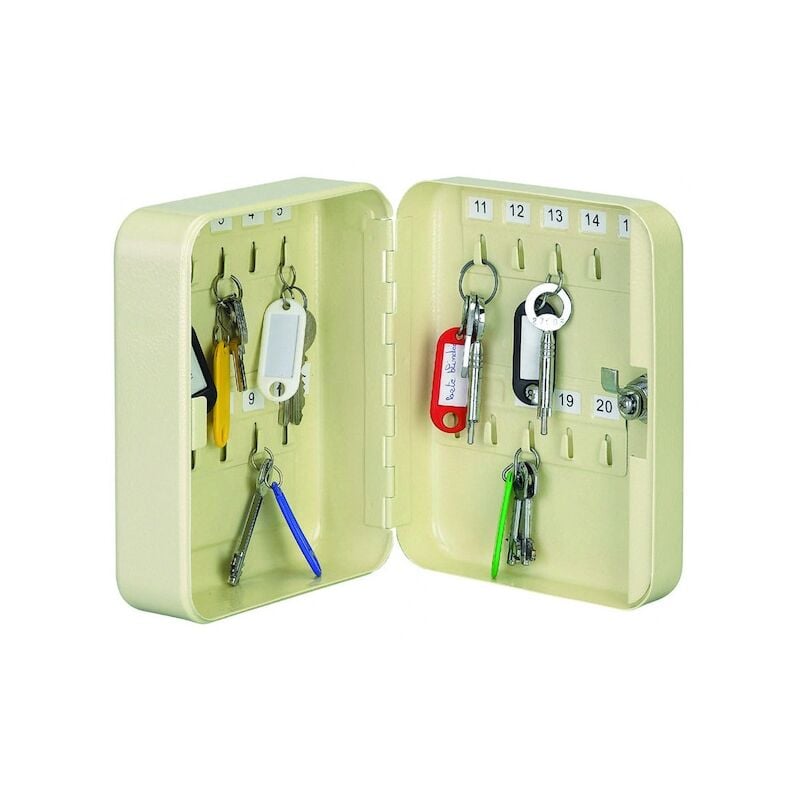 Boîte et coffre à clés budget à clé - 24 clés - beige Decayeux