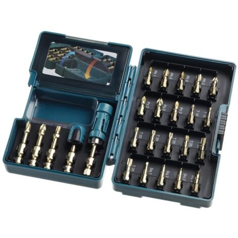 Jeu d'embouts rangé dans une fausse batterie LXT (31 pcs) - MAKITA B-68317  : : Bricolage