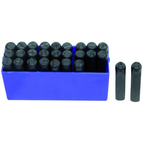 Coffret 27pcs lettres à frapper DIN 10mm de A à Z + & - EG 5030 - CLAS Equipements
