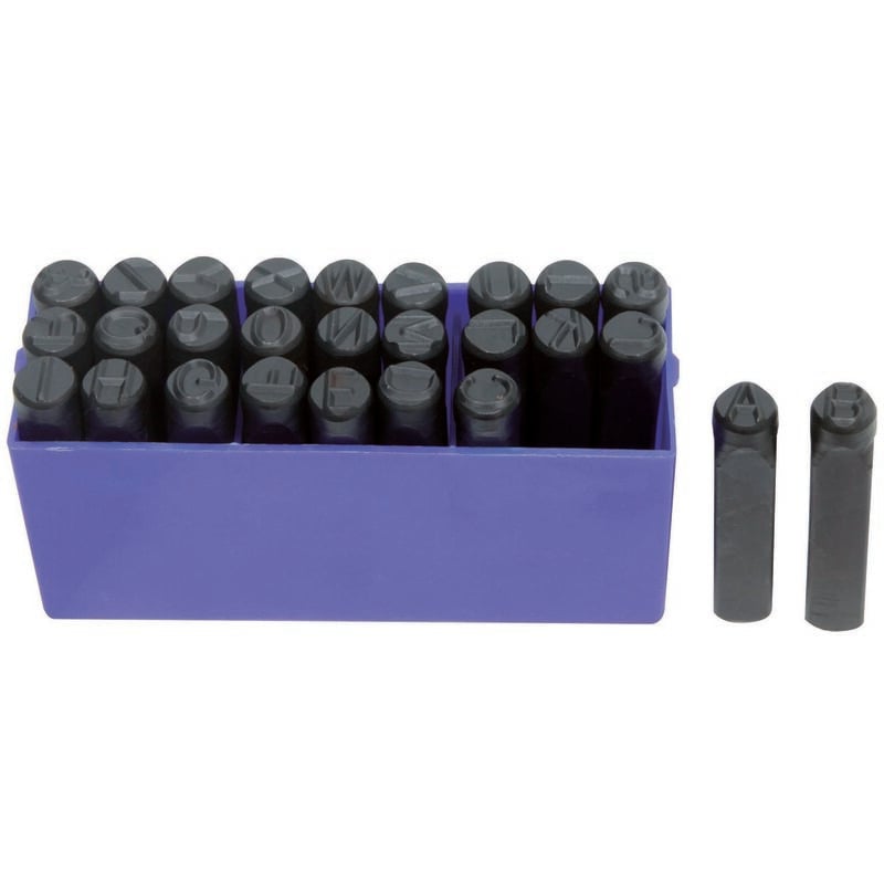 Coffret 27pcs lettres à frapper din 10mm de a à z + & - eg 5030 Clas Equipements