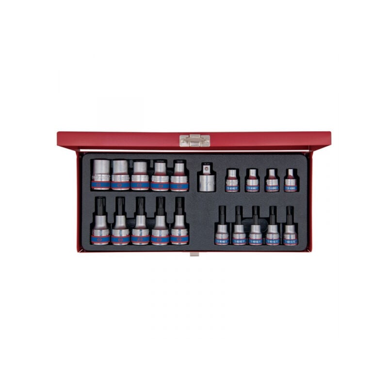 Coffret 3/8-1/2' douilles Tamper Torx 20 pièces