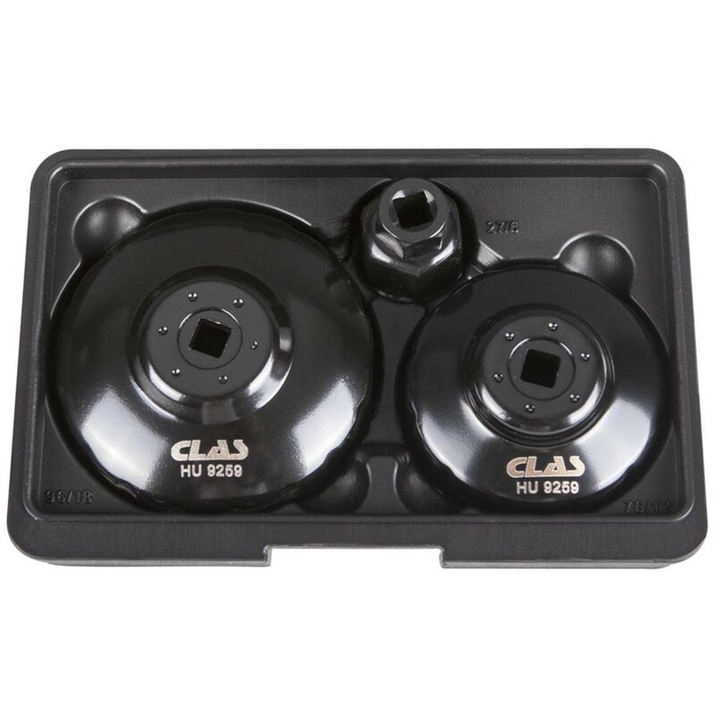 Clas - Coffret 3 clés filtres à huile ø 96x18, 76x12 et 276 pans 3/8 Renault/Nissan/Dacia/Opel - hu 9259 Equipements