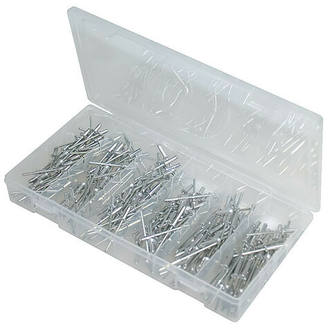 Coffret 300 rivets aluminium, 3,2mm, longueur assorties - AUTOBEST