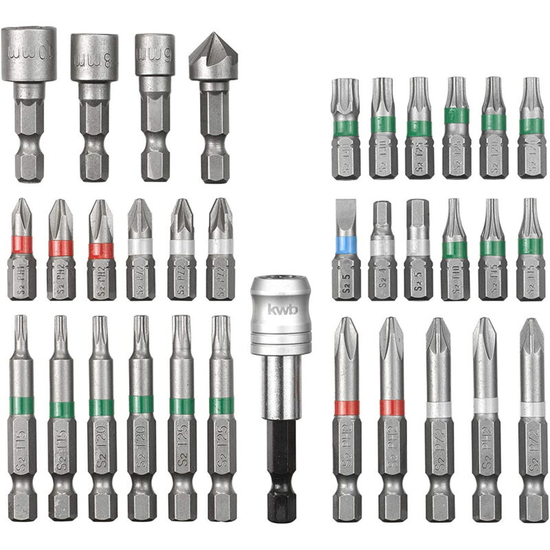 Coffret 34 embouts de vissage pour Perceuse Visseuse sans fil - vue 2