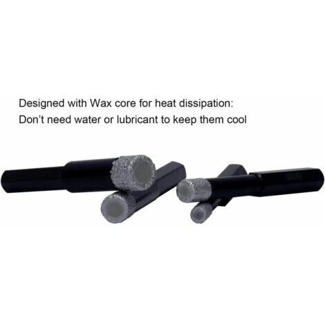 Coffret 4 Forets Diamant Pour Carrelage, Céramique, Grès Cérame, Tuiles, Verre, Pierre. Professionnelles Mèches Diamantées Scies-Cloches - 6Mm 8Mm 10Mm 12Mm