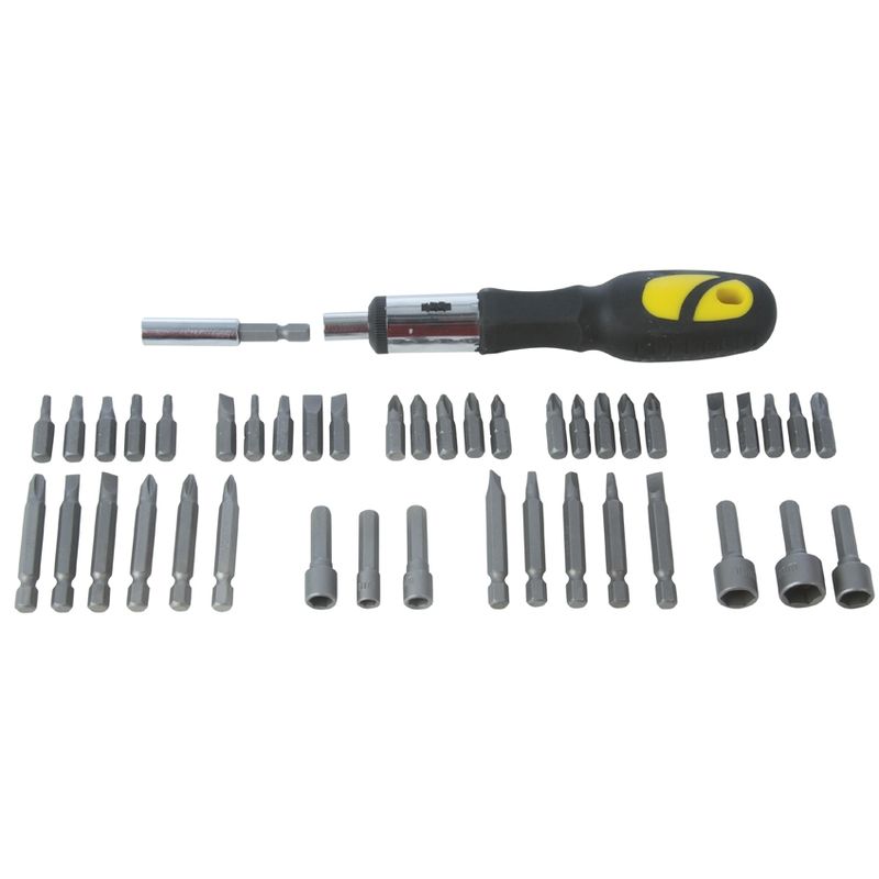 Coffret 45 pièces tournevis à cliquet/douilles/embouts 45 pces Silverline 427611