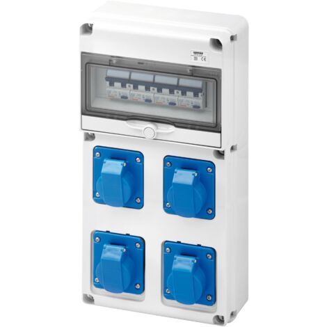 COFFRET 4PC 16A / 4 DD 16A 30mA - IP44 GEWISS FR60237N