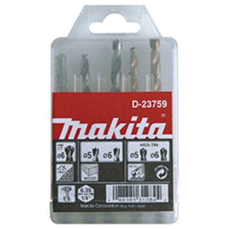 COFFRET 5 FORETS HEX 6,35 MAKITA D-23759