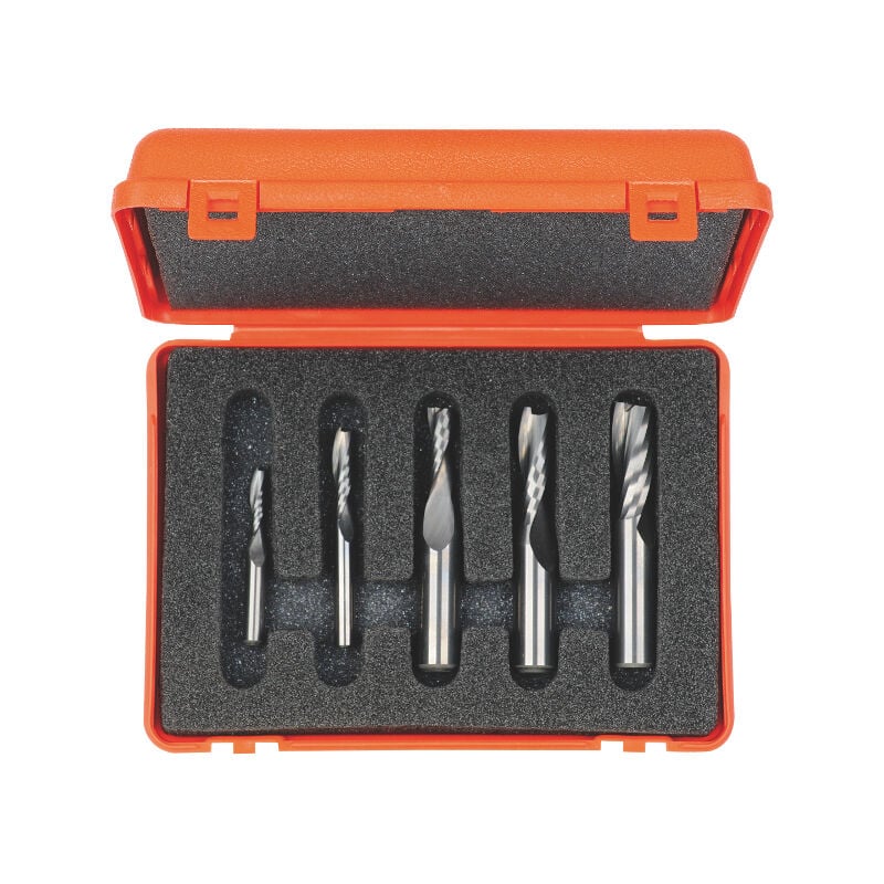 CMT - 192.000.02 coffret 5 fraises helic. hm Z2 neg. S=1/4-1/2 dr