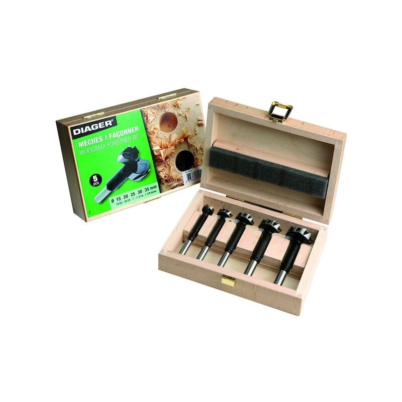 Coffret de 5 mèches à façonner WOOD-MAX ref.940D - DIAGER