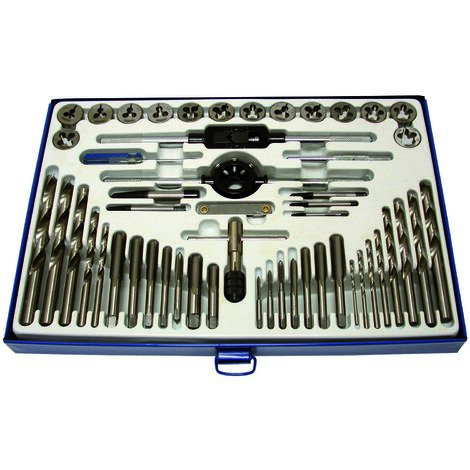 Coffret 52pcs forets HSS, tarauds, filières et accessoires - OM 9222 - CLAS Equipements