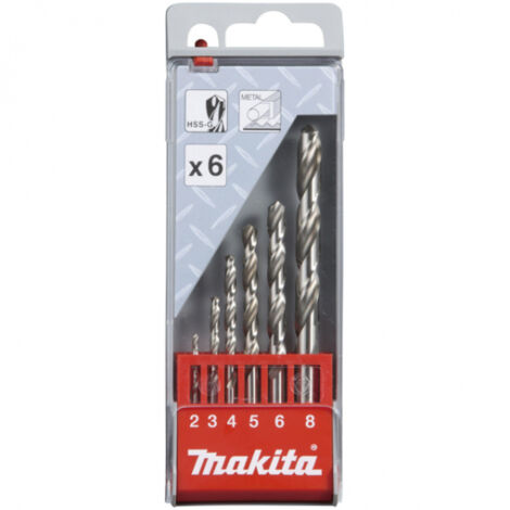 Coffret 6 forets métal HSS-G MAKITA - D-57196