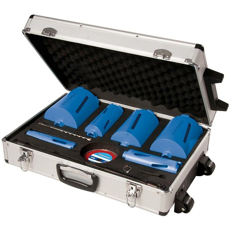 Silverline - Scies trépans diamantées, 12 pcs ø 38, 52, 65, 107, 117 et 127 mm