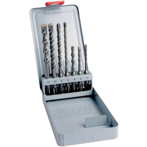Coffret 7 forets sds bull 5+6+8 lg 110mm6+8+10+12 lg 160 mm mm