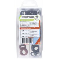Coffret 78 joints: 60 jts intérieur fibre/ caout+18 jts toriques