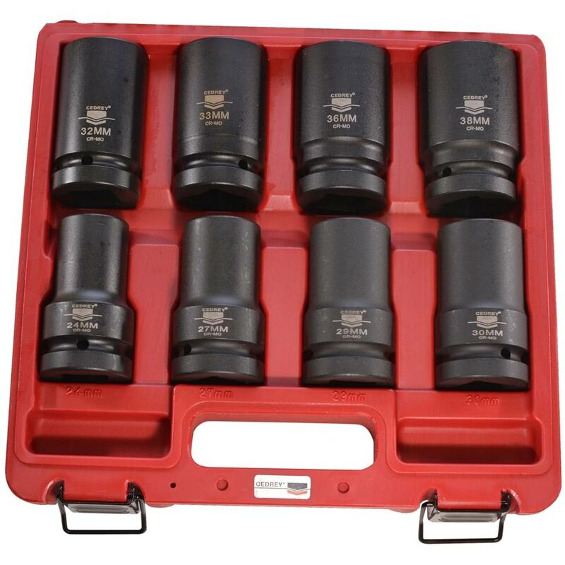 Cedrey - coffret 8 douilles chocs 3/4'' longues intensives