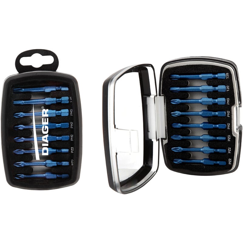 Diager - Coffret de 8 embouts Blue-Shock - 641C