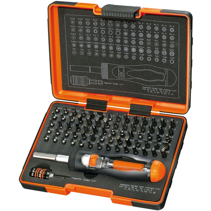 Diager - Coffret de 80 embouts torsion - U643D