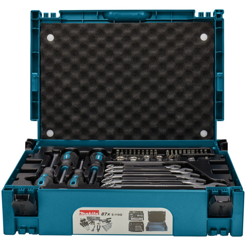 Coffret 87 outils à main en coffret makpac Makita E11542