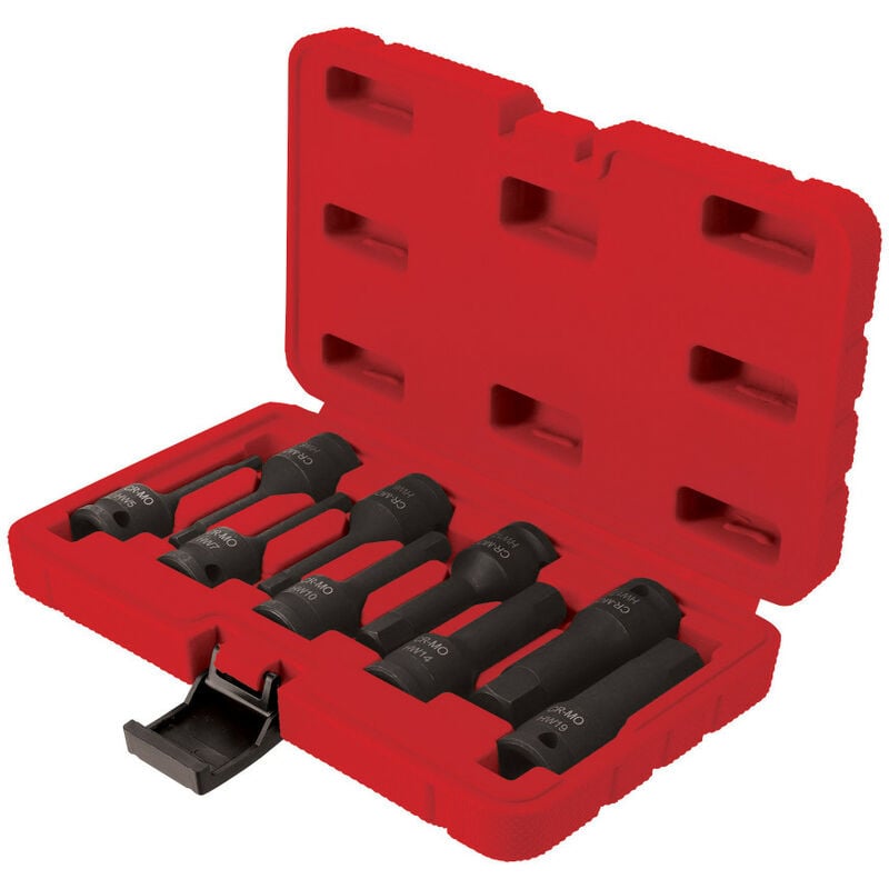 Coffret 9 Douilles à choc btr carré 1/2