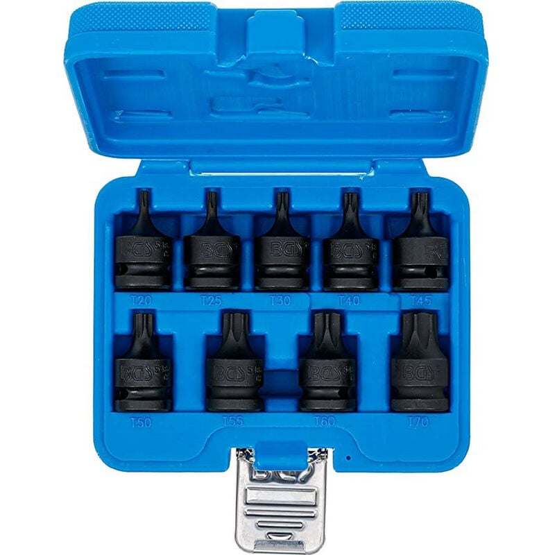 Bgs Technic - Coffret 9 torx males a choc impact de t20 à t70 cliquet 1/2 (12.7)