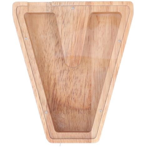 Coffret à Argent Éducatif en Bois Personnalisé avec Fenêtre Transparente pour Enfants