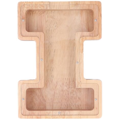 Coffret à Argent Transparent avec Lettre en Bois Personnalisé pour Enfants