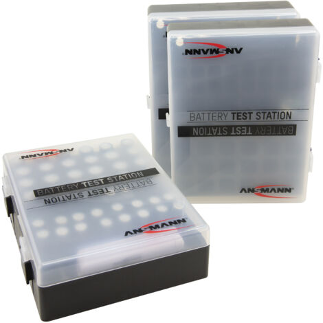 Coffret à batteries ANSMANN avec testeur d’accus AAA micro, AA Mignon & bloc 9V - pack de 3