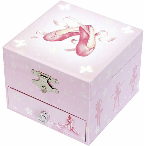 Coffret à bijoux musical Danseuse Ballerine  - Phosphorescent