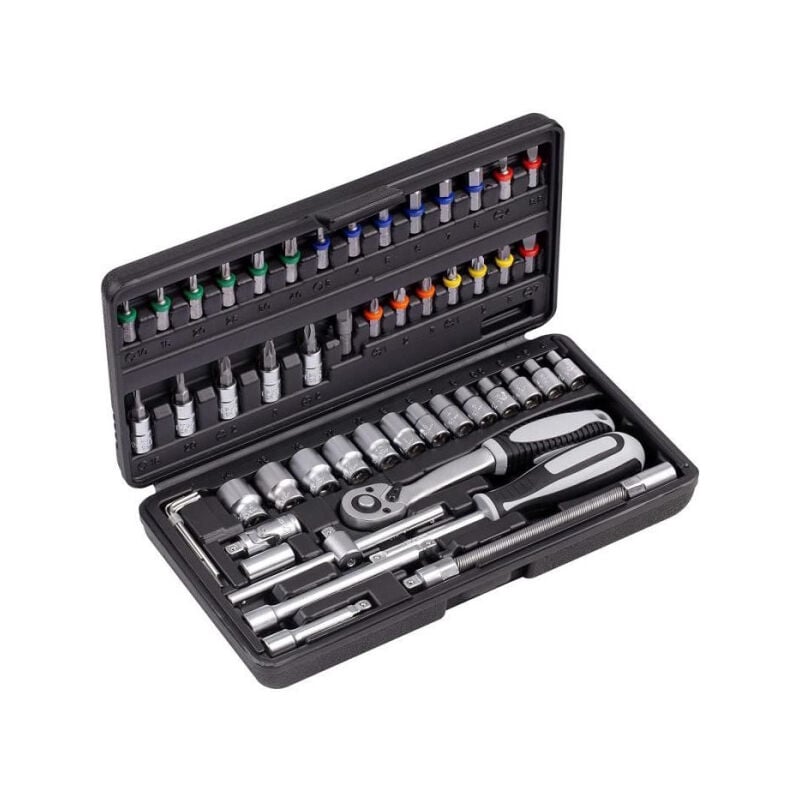 Coffret a clés et douilles Connex 52 pieces - Chrome-vanadium