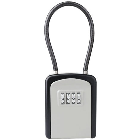 Coffret à clés extérieur étanche et antivol, boîte métallique pour clés avec serrure à combinaison à 4 chiffres - AquaForge