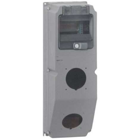 Coffret à composer Hypra prépercé avec rail 6 modules pour 2 prises 16A ou 32A 470x160x173mm - LEGRAND