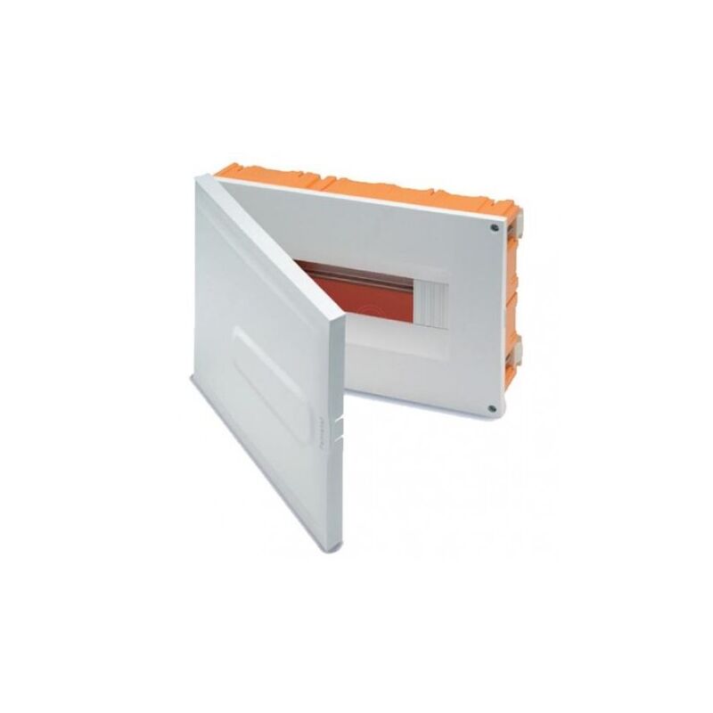 Famatel - Coffret à encastrer 12 modules 195x314x62mm pour placo avec porte blanche opaque IP40 (sans barrette terre) 3314-FT