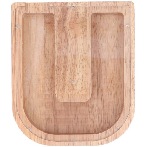 Coffret à monnaie transparent personnalisé avec lettre en bois pour enfants - Tirelire éducative
