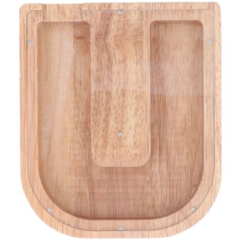 Coffret à monnaie transparent personnalisé avec lettre en bois pour enfants - Tirelire éducative