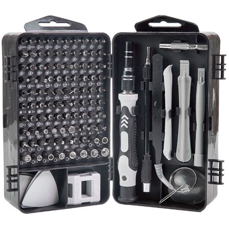 Coffret à outils ménager 115 en 1 avec 98 bits, outils matériels multifonctionnels pour la réparation d'horloge d'ordinateur, l'entretien des appareils ménagers