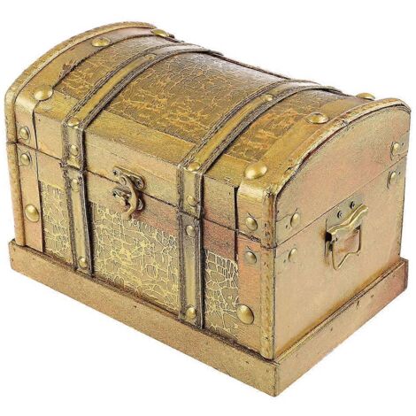 Coffret à trésor de pirate, boîte à bijoux vintage pour jeux de société