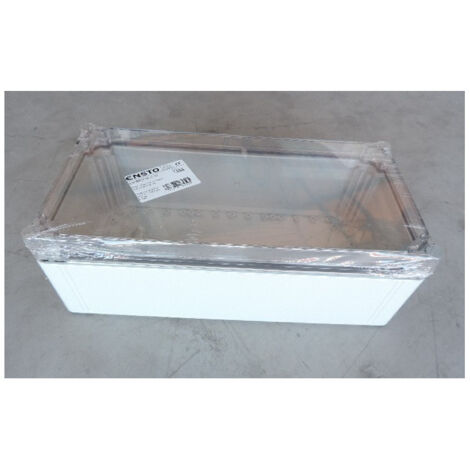Coffret ABS 200x400x132mm avec couvercle transparent étanche IP67 ik08 CUBO O ENSTO