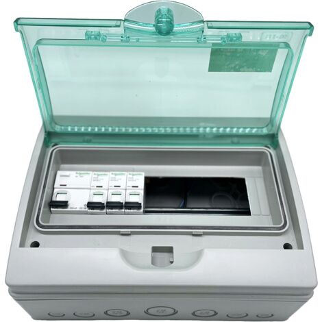 Coffret AC monophasé 6KW avec différentiel type ASI pour 2 onduleurs