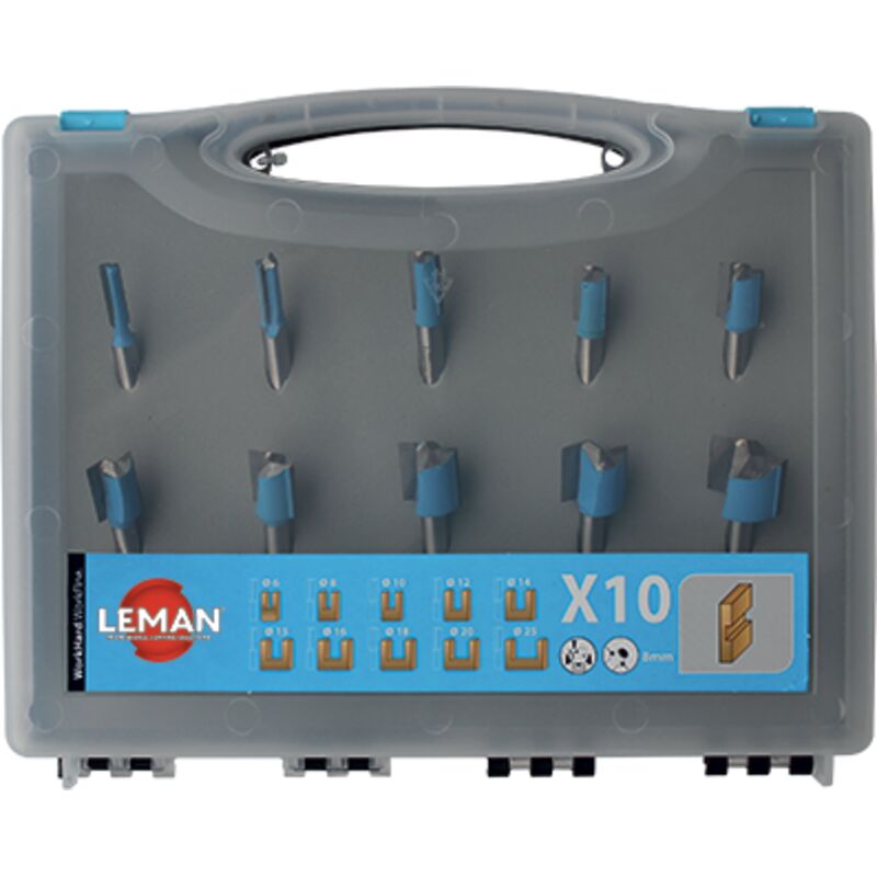 Leman - coffret de 10 m&egrave;ches &agrave; rainer droites 43 mm