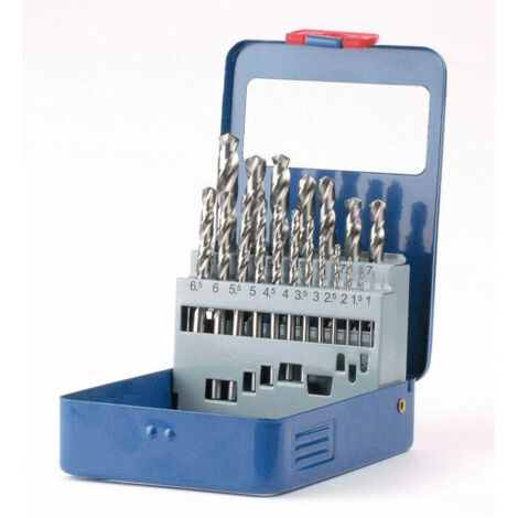 Coffret AMA de 25 forets HSS 9341 (W9) pour acier - 1 a 13x0,5 mm