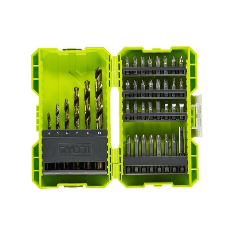 Coffret antichocs empilable 38 accessoires de perçage-vissage - porte embouts RAK38SDD - Ryobi
