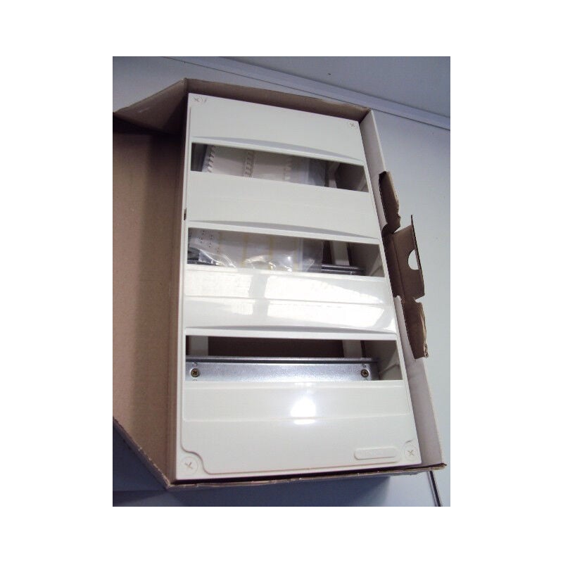 General Electric - Coffret plastique blanc 3 rangées 39 modules 475X250X9mm fix-o-rail 125 ge power 619445