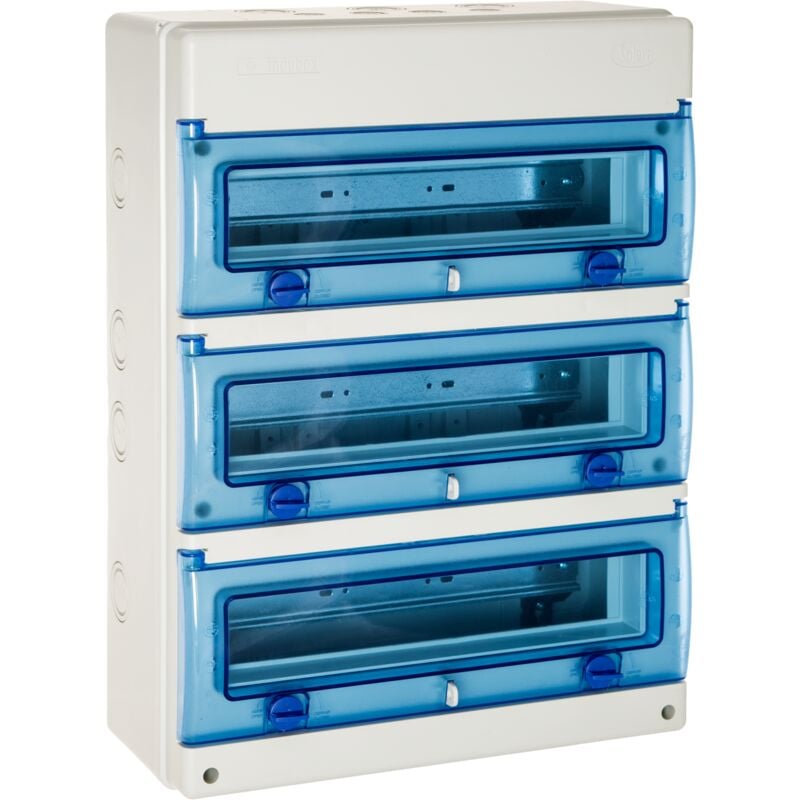 1348p Tableau électrique étanche 3 Rangées De 16 Modules - Résistant Aux Uv Solera Indubox