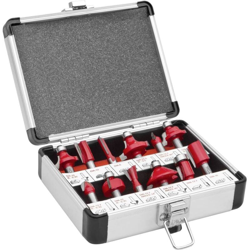 Holzmann - Maschinen OFS12 Jeu de fraises Diamètre de tige 8 mm 12 pièces