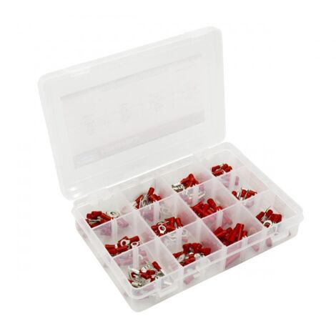 Coffret assortiment 165 cosses électrique isolant rouge