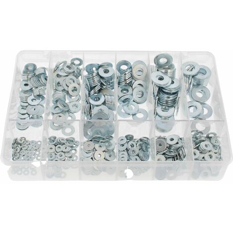 Coffret Assortiment de Rondelles M + L Acier Zingué