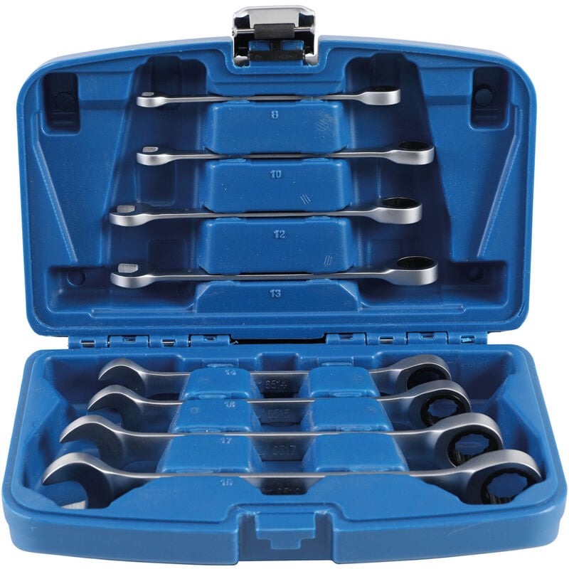 Bgs Technic - Coffret cles mixtes a cliquet - assortiment de 8