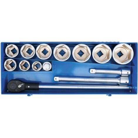 Coffret bgs technic pl 6 pans carre de 1 douilles et accessoires